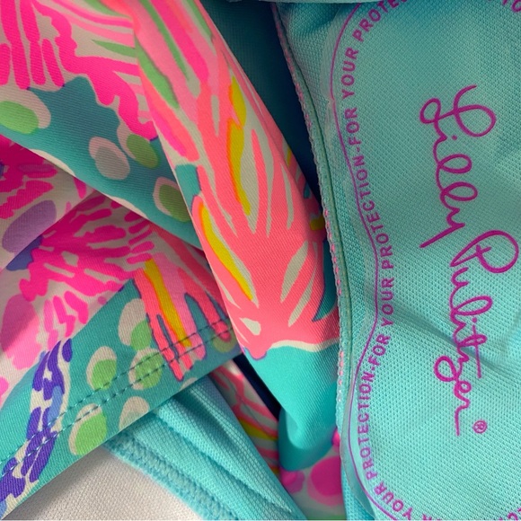 Lilly Pulitzer Flamenco Swimsuit Splendor in the Sand Sz 10 Bathing Suit - Picture 8 of 10